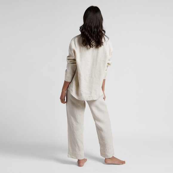 PARACHUTE ‘Bone’ Women’s Linen Button Down Top - Picture 2 of 6